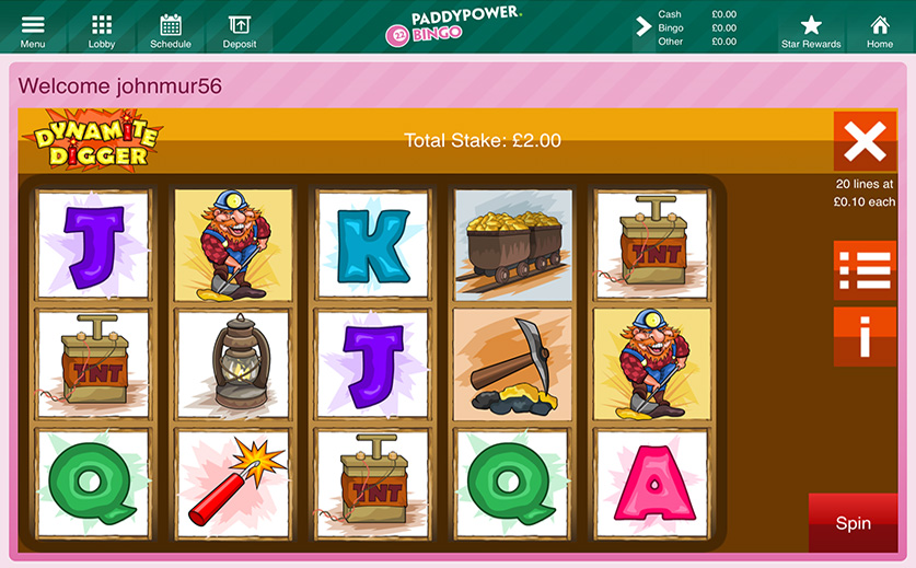 Preview of 'Dynamite Digger' Slot Game – large view