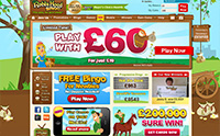 The home page of Robin Hood bingo
