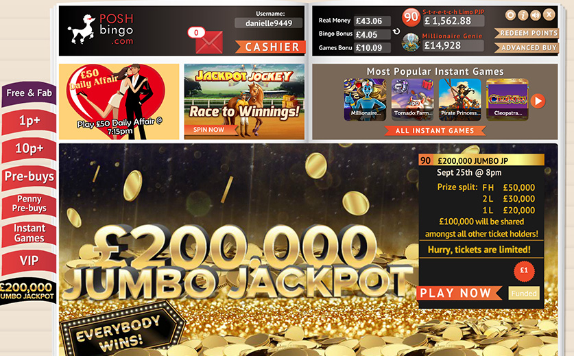 One of the huge jackpot deals at Posh, large view