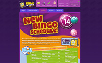 Games Schedule at Bingo on the Box
