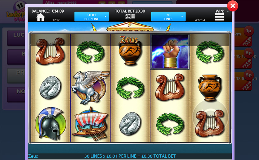 The ‘Zeus’ Slot Game on Mobile, large view