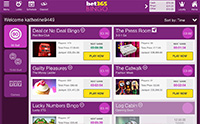 Bet365's Mobile Bingo Lobby