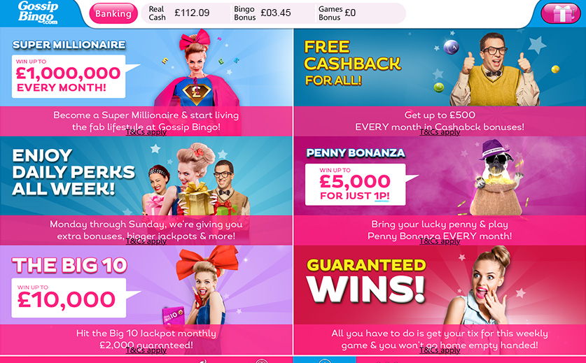 The Full List of Promotions at Gossip Bingo , large view