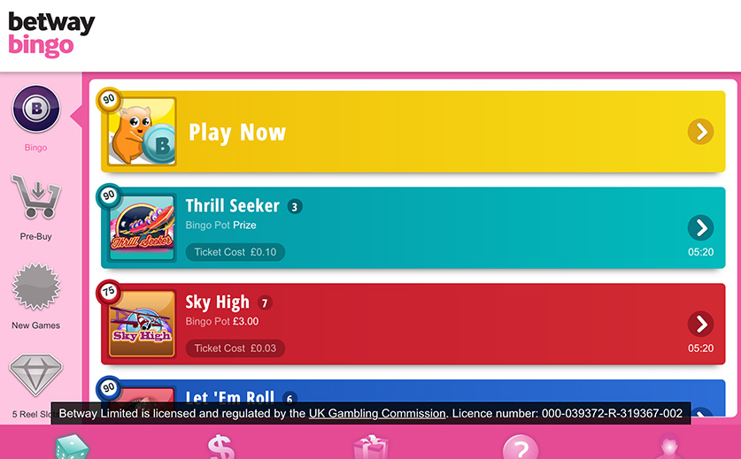 See the Mobile Look of Betway Bingo , large view
