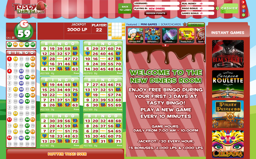 Free Games at Tasty Bingo, large view 