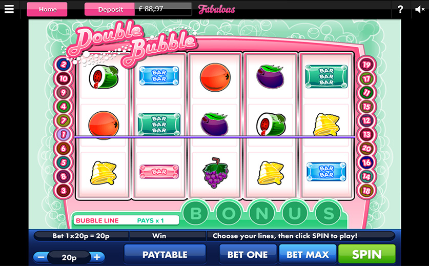 The ‘Double Bubble’ Slot Screenshot - large view